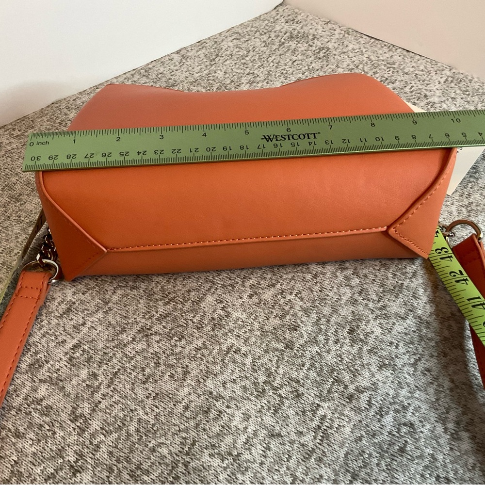 Steve Madden Apricot Crossbody Bag with Adjustable Strap Top Handle orange - Picture 9 of 10